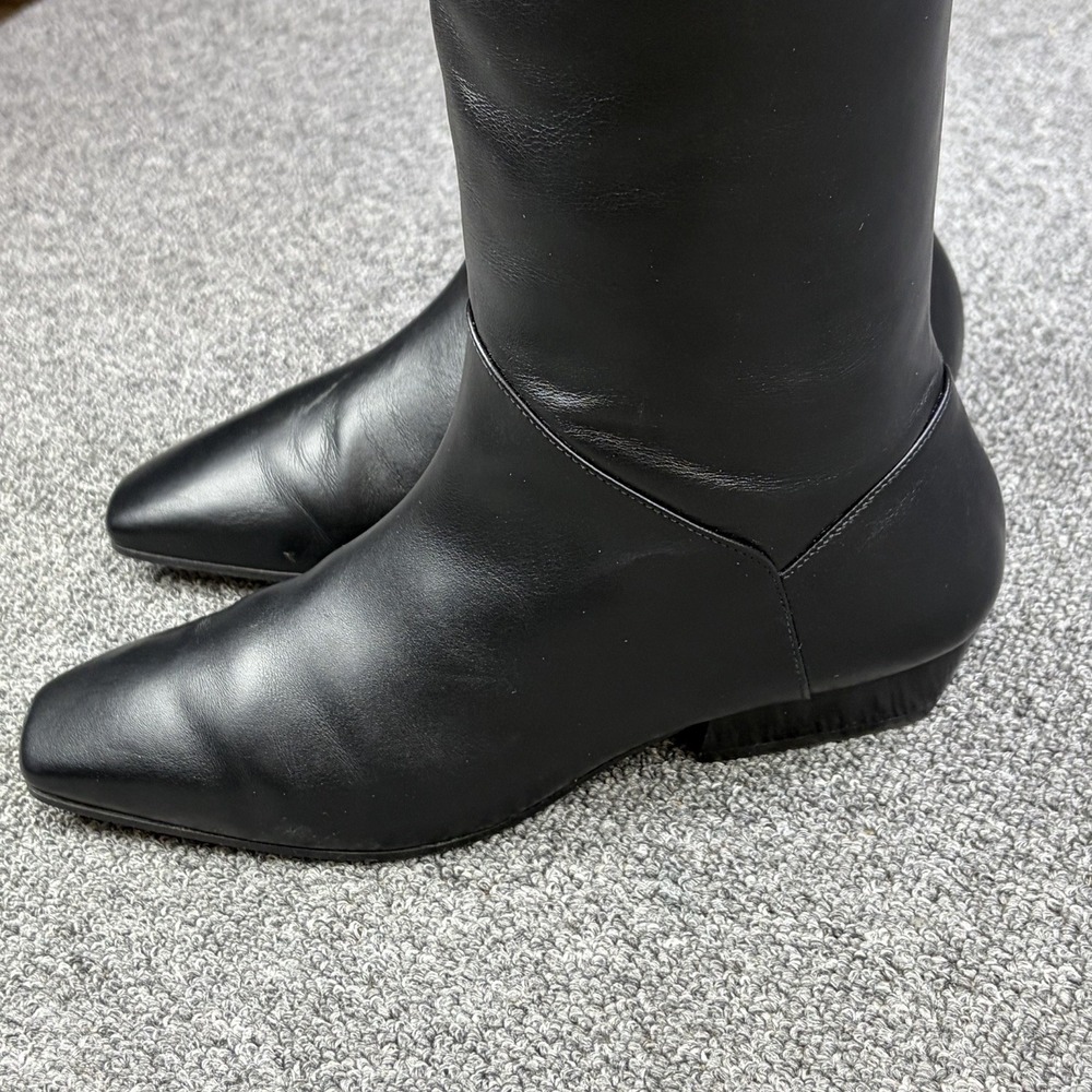 Banana Republic Italian Leather Tall Knee High Boots Black Women's Size 7 - Picture 6 of 13